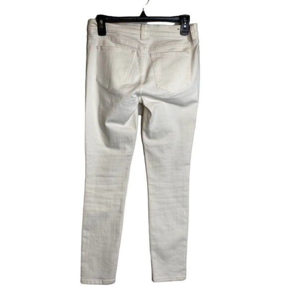 J.Crew Factory $80 8" Midrise Skinny Jean in White Denim Size 26X28 G1972 - Picture 3 of 5